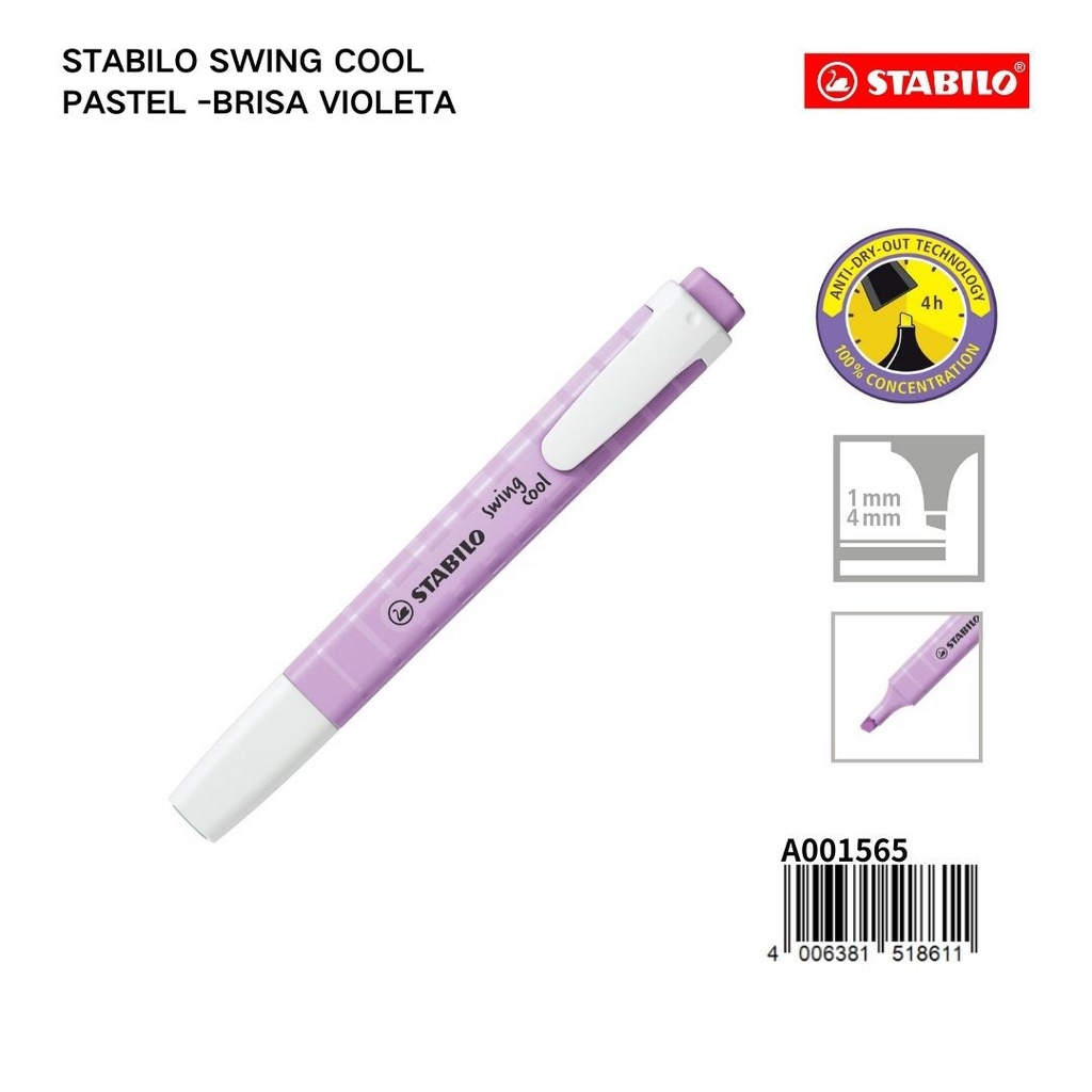Stabilo swing cool pastel-brisa Violeta marcador fluorescente 1/4mm