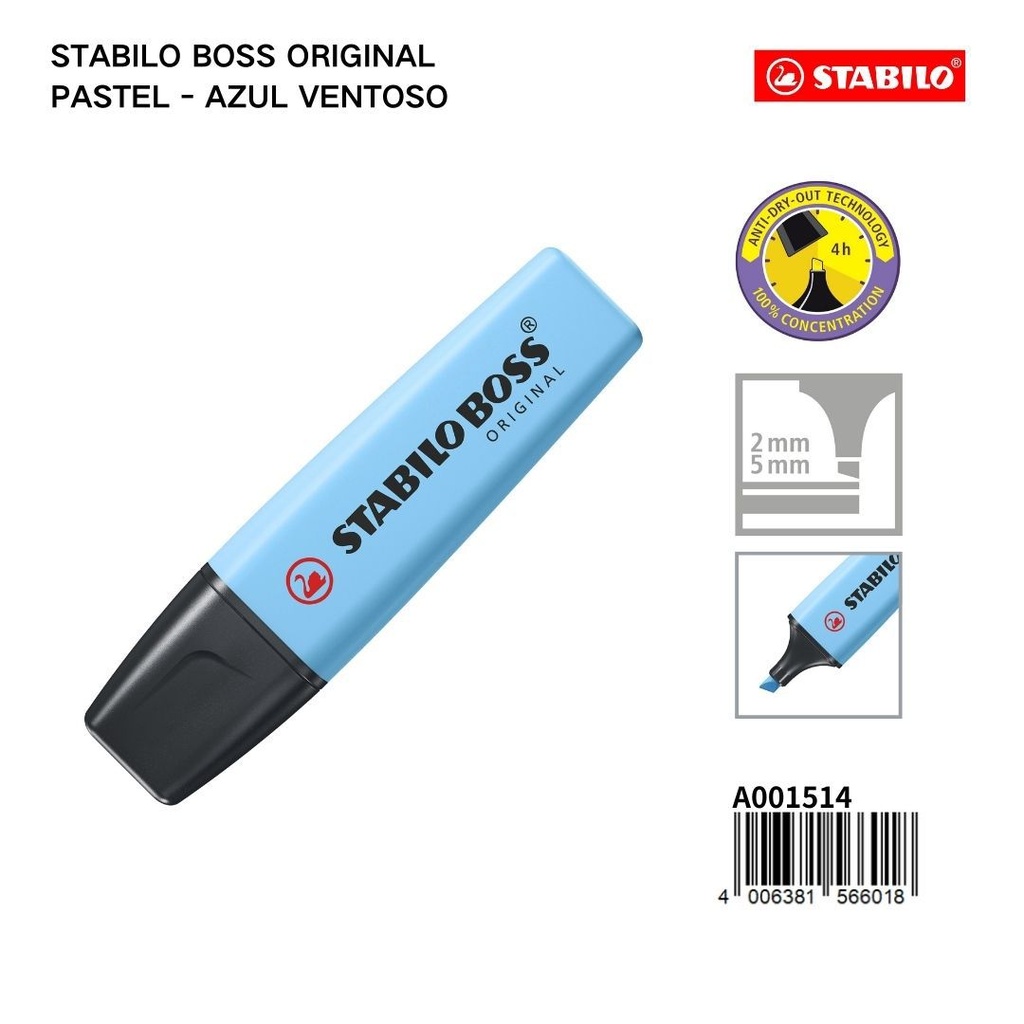 Stabilo Boss Original pastel azul ventoso