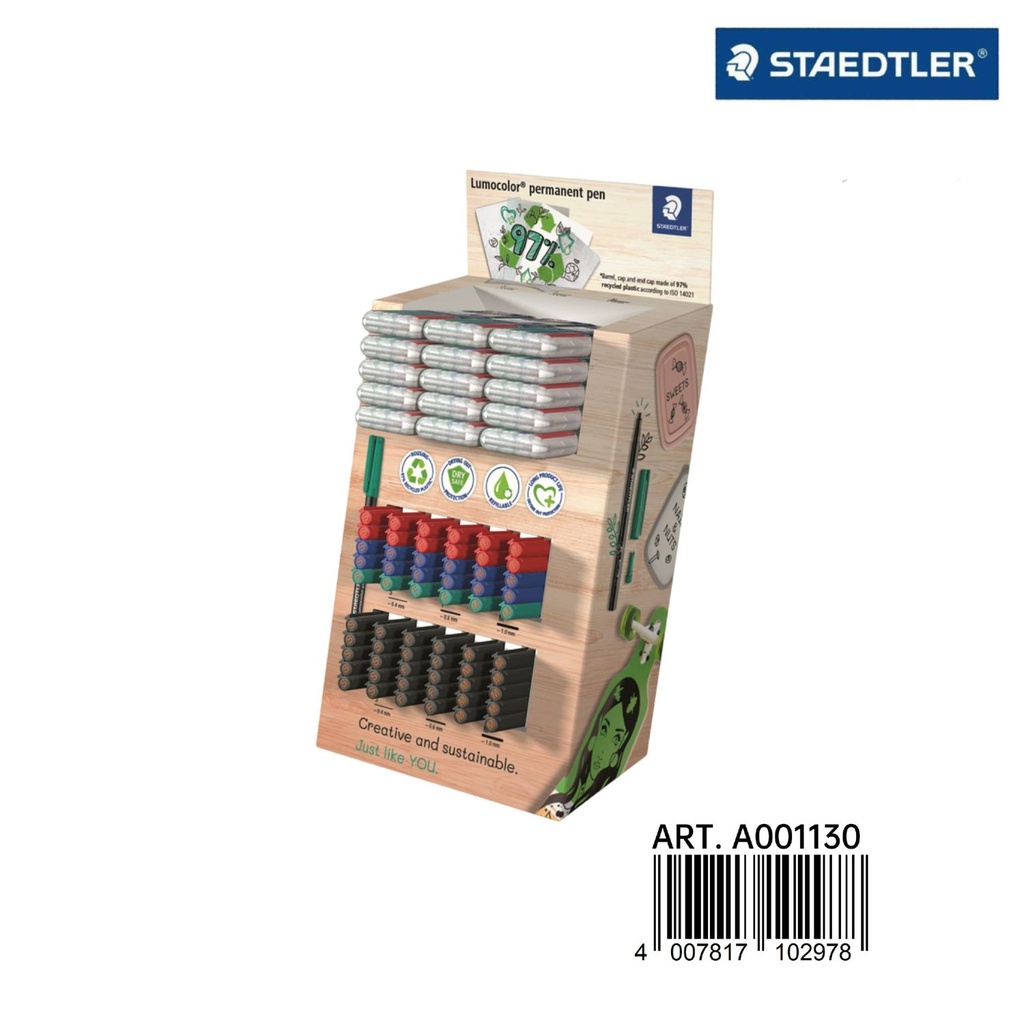 Bolígrafo delineador Staedtler Eco+ Edition 60pz + 15 estuches