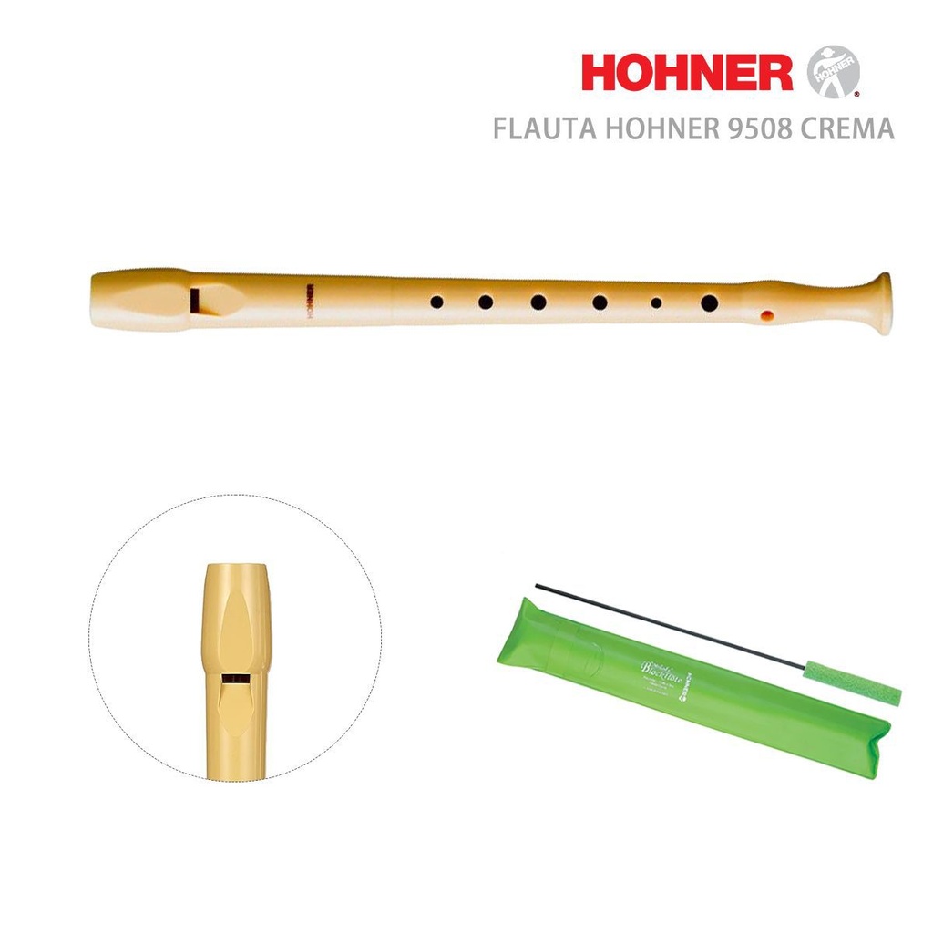 Flauta Hohner 9508 color crema para educación musical y escuelas