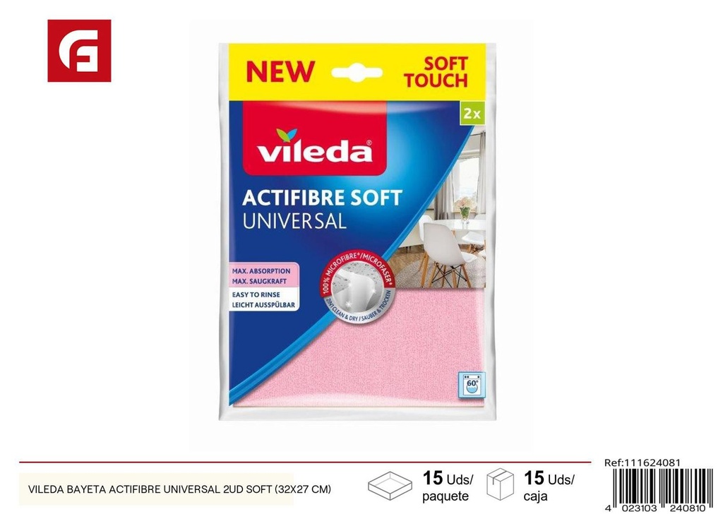 Bayeta Vileda Actifibre universal 2ud - Accesorios para limpieza
