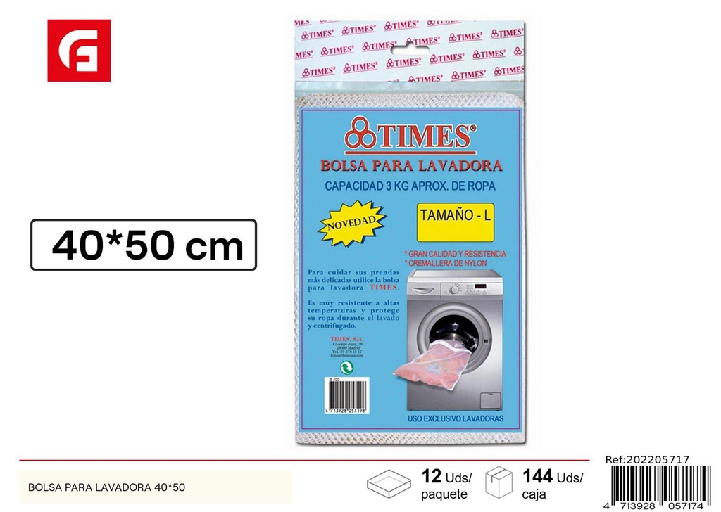 Bolsa para lavadora 40x50 - Artículos de organización