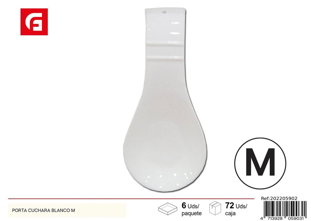 Portacuchara blanco - Soporte de cocina para cucharas