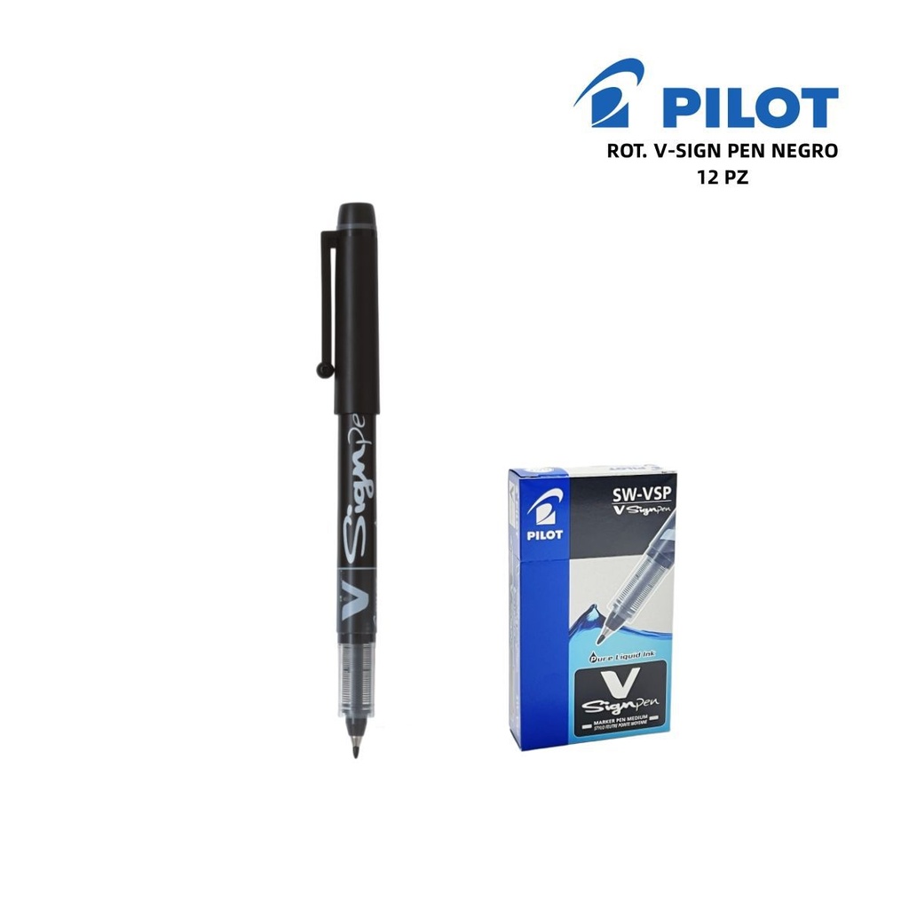 Rotulador V-Sign Pen negro 0.6mm de Pilot