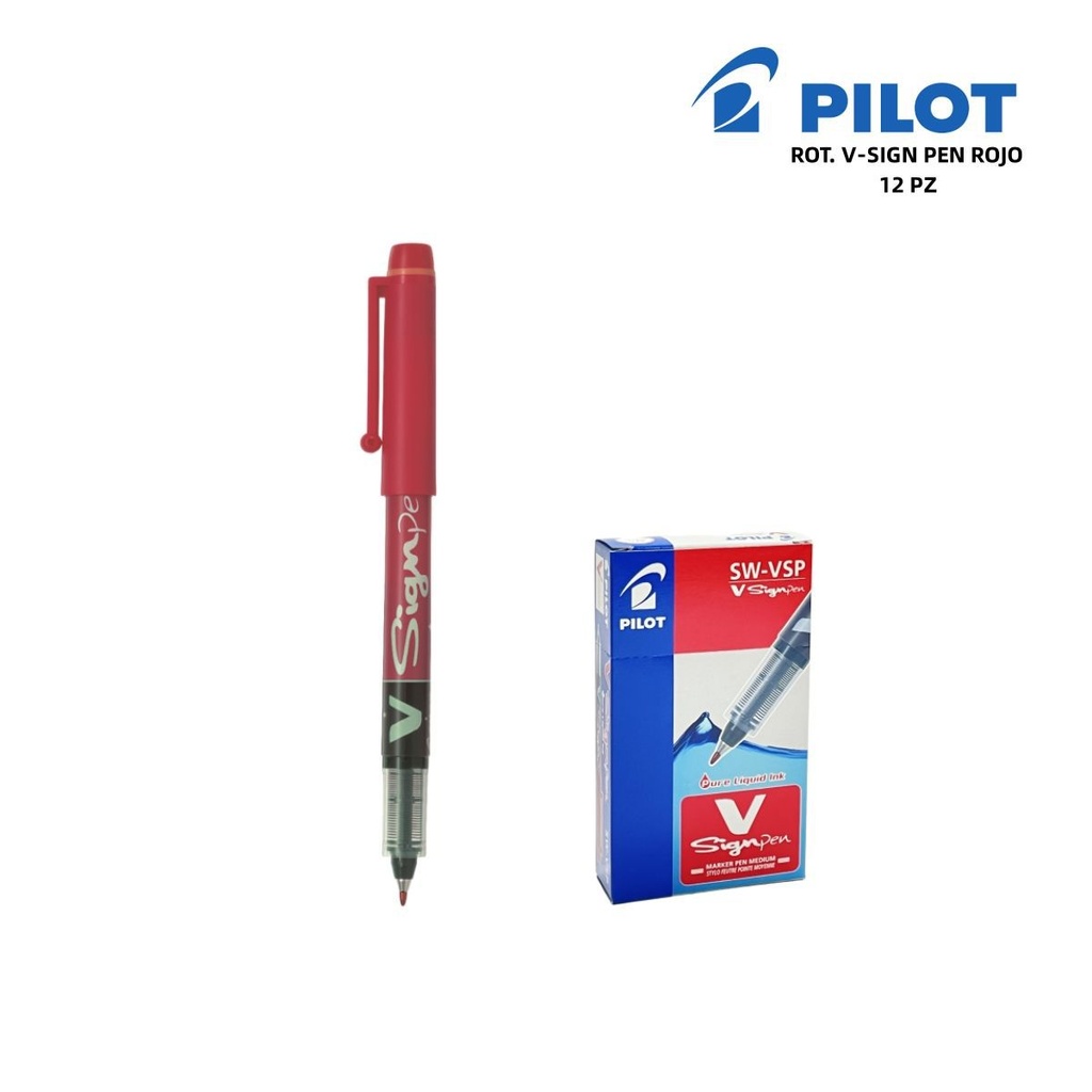 Rotulador V-Sign Pen rojo 0.6mm para escritura