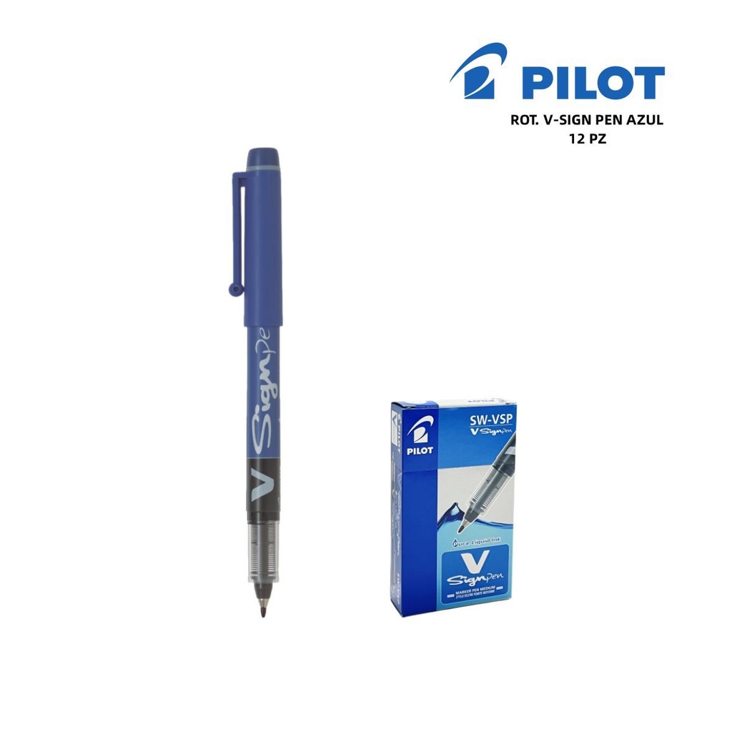 Rotulador V-Sign Pen azul 0.6mm