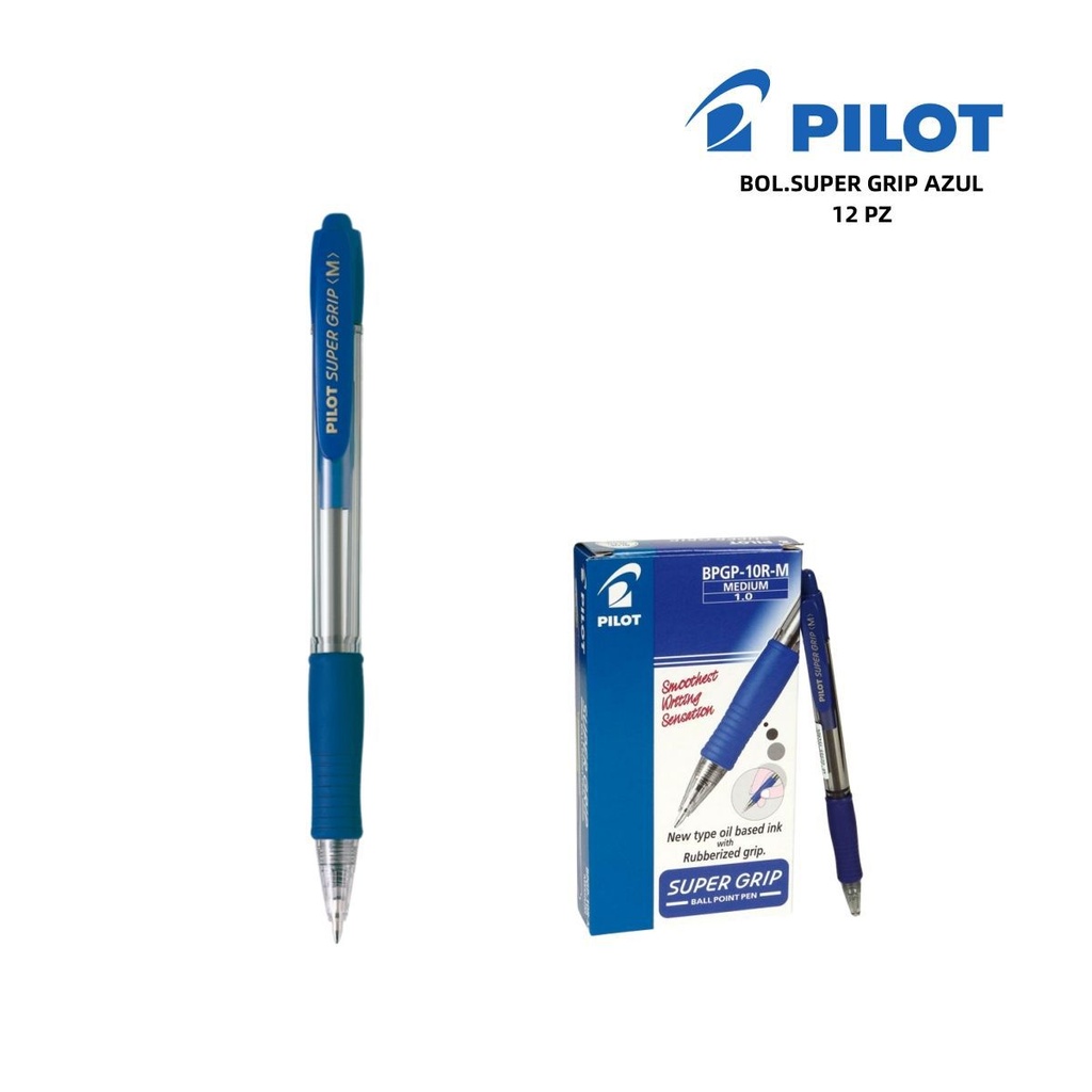 Bolígrafo Pilot Super Grip azul 1mm