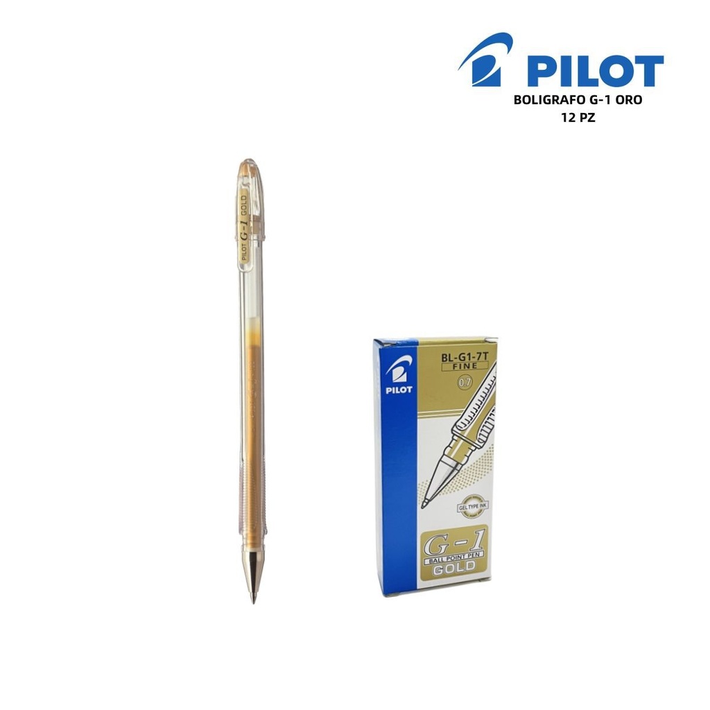 Bolígrafo Pilot 0.7mm dorado - Artículos de papelería