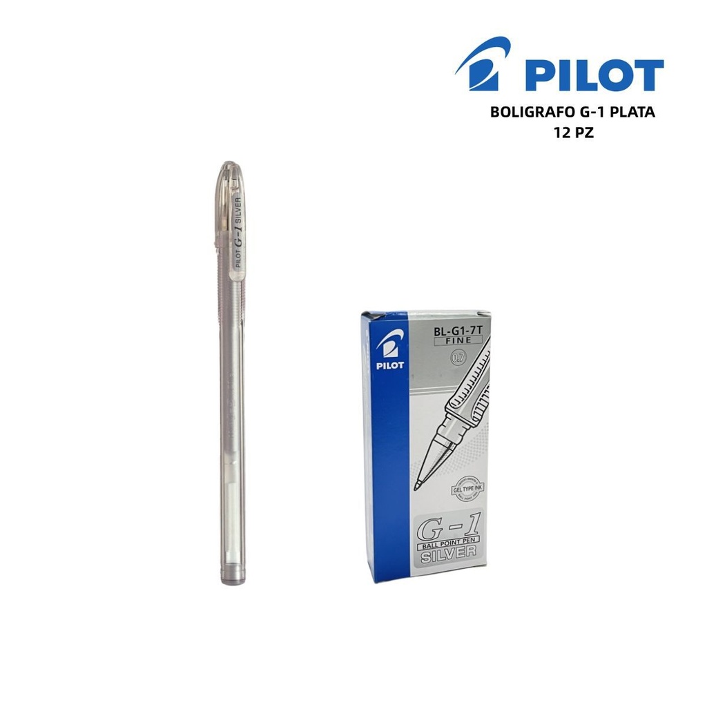 Bolígrafo Pilot G-1 plata 0.7mm