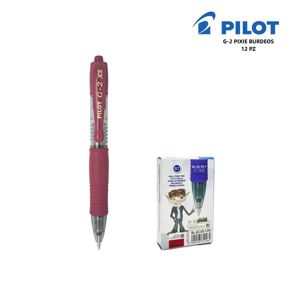 Bolígrafo Pilot G-2 Pixie burdeos 0.7mm para escritura