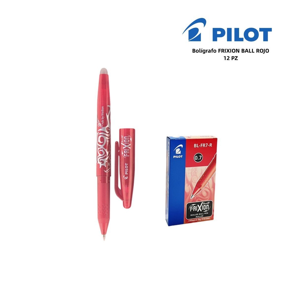 Bolígrafo Pilot Frixion rojo borrable 0.7mm para escritura precisa