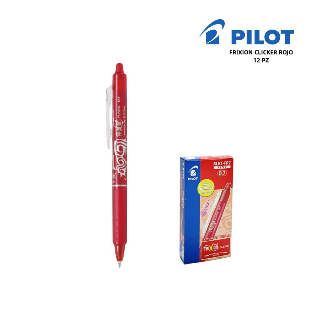 Bolígrafo borrable Frixion Clicker rojo 0.7mm para escritura