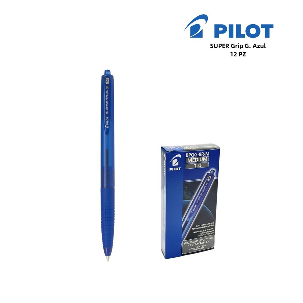 Bolígrafo Pilot Super Grip G azul 1mm