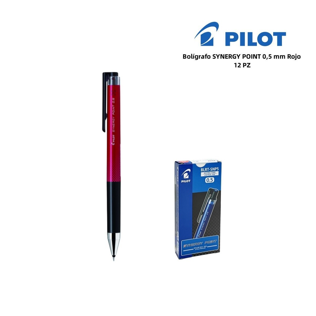 Bolígrafo Pilot Synergy Point 0.5mm rojo para escritura