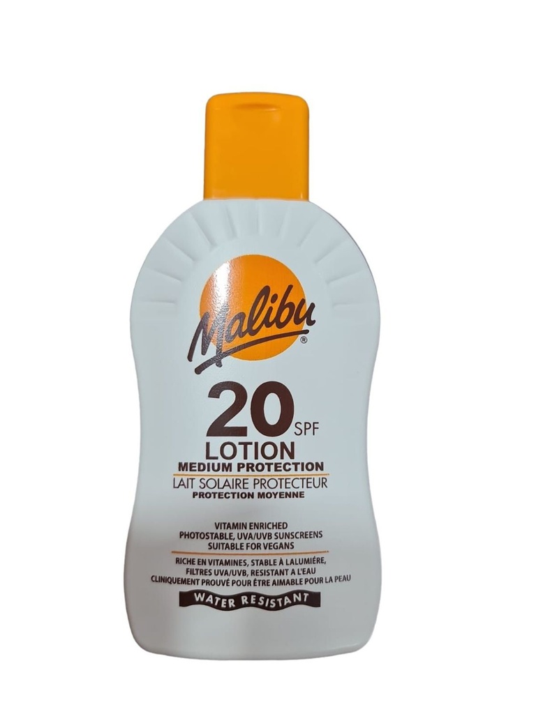 Loción solar Malibu F20 200ml