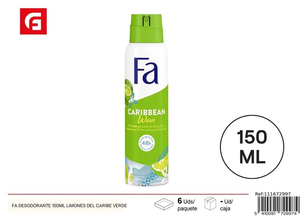 Desodorante 150ml Limones del Caribe Verde - Producto de cuidado personal