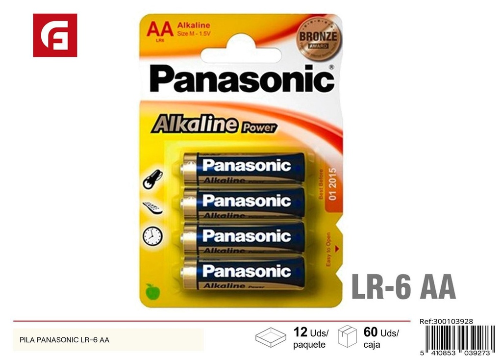 Pila Panasonic LR-6 AA electrónica