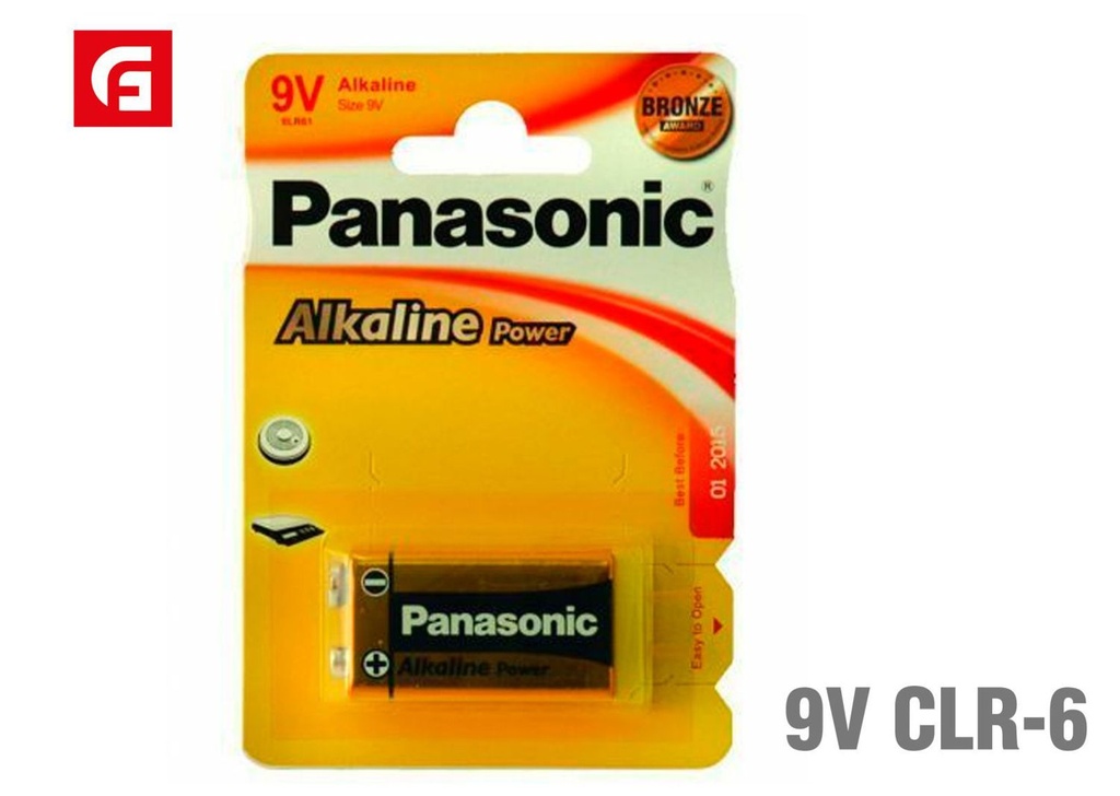 Pila Panasonic 9V CLR-6 para dispositivos electrónicos