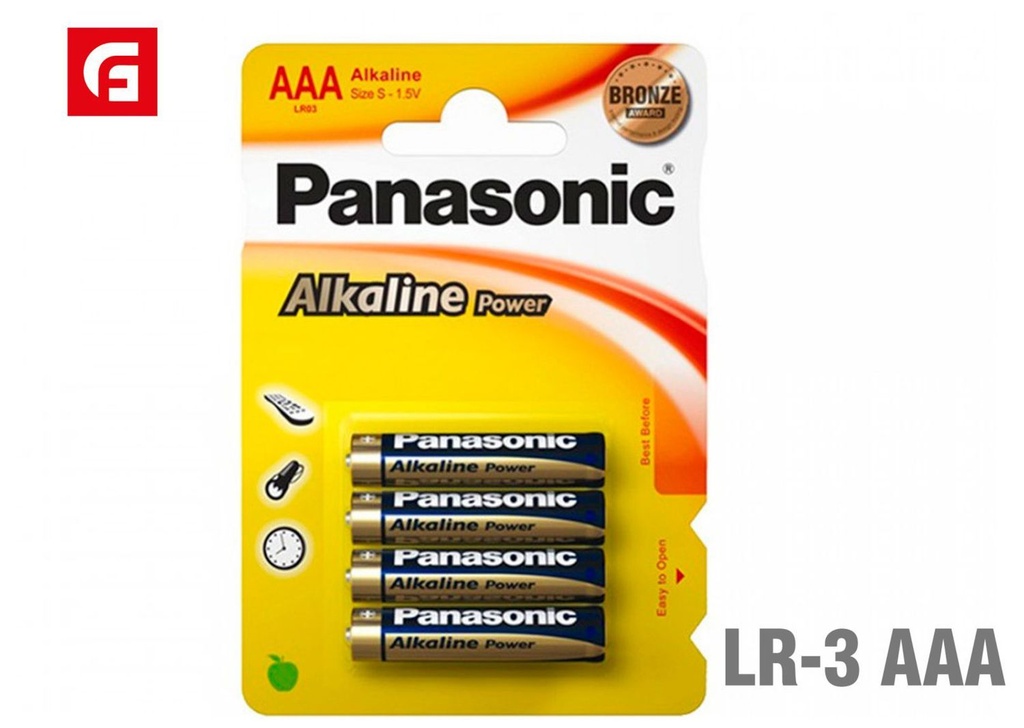 Pila Panasonic LR-3 AAA para dispositivos electrónicos