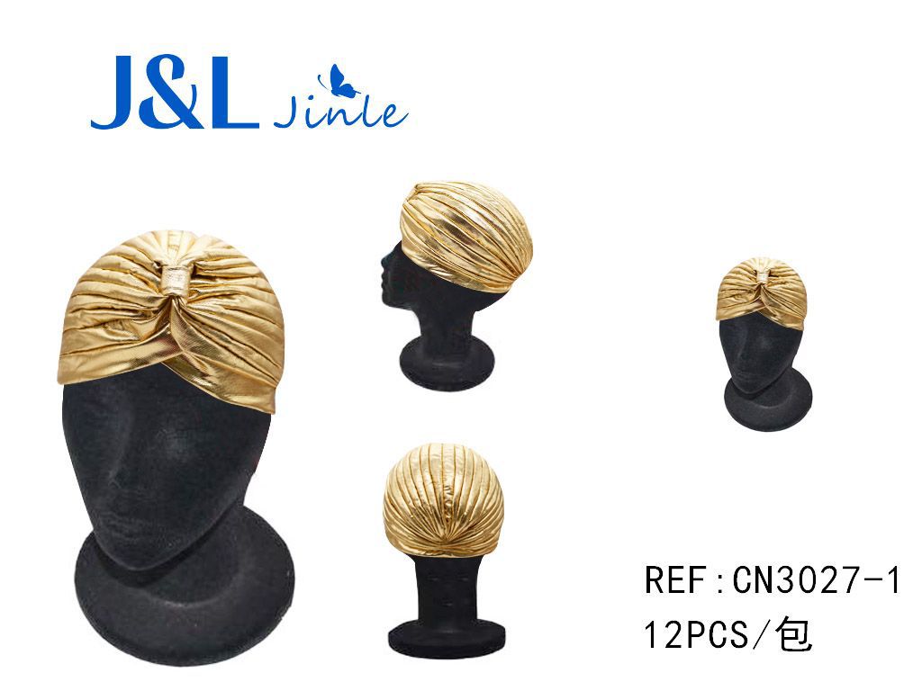 Turbante de pelo oro, accesorio de moda