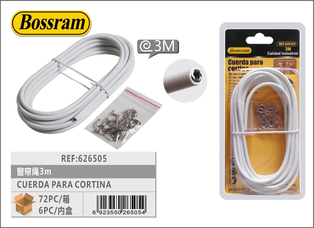 Cuerda para cortina 3m