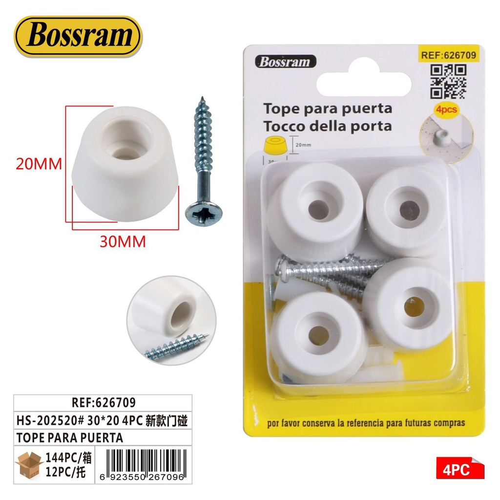 Tope para puerta 30mm (4 piezas) para protección de muebles