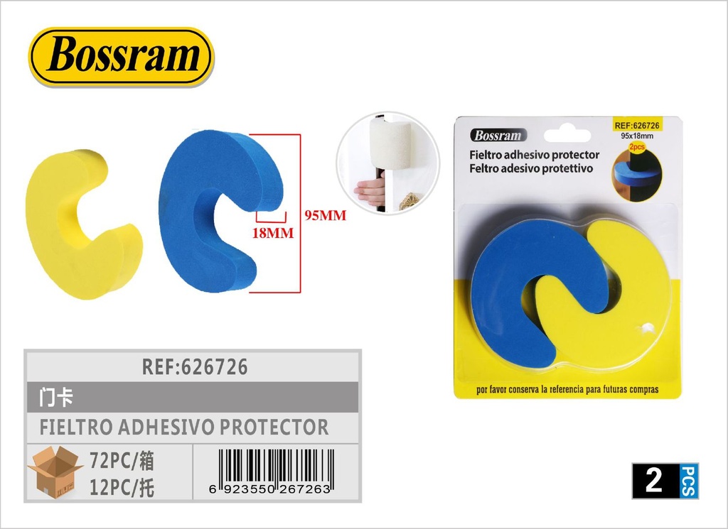 Protector de fieltro adhesivo para muebles para protección