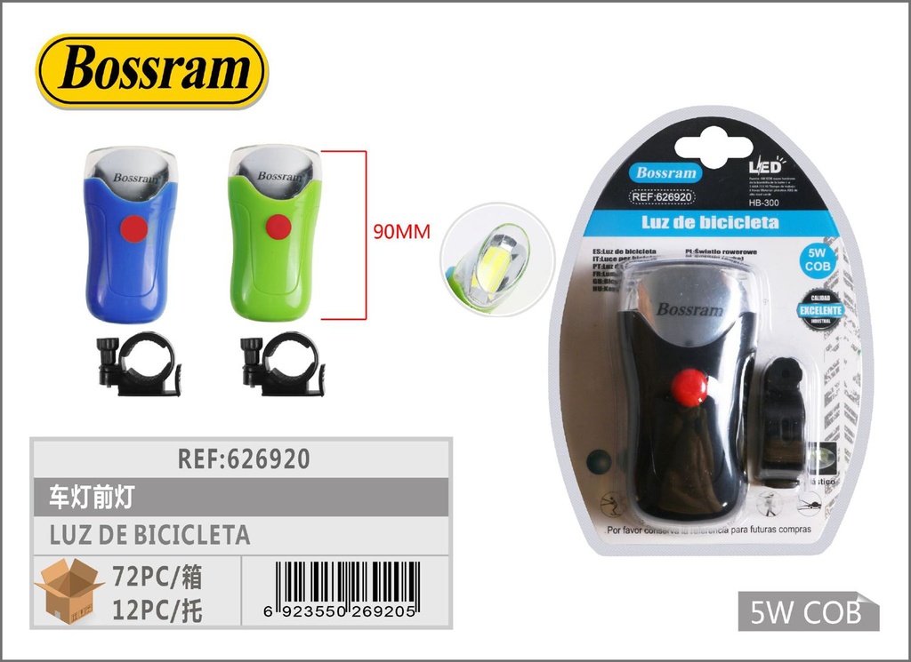 Luz frontal para bicicleta BL-300 para seguridad