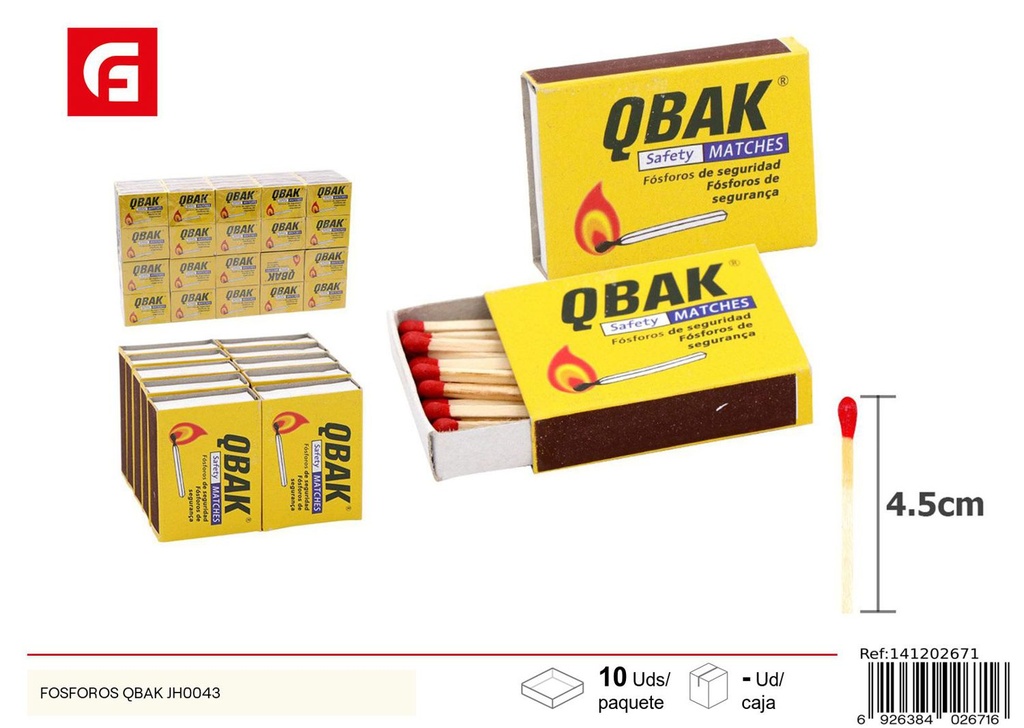 Fósforo Qbak 4.5 cm JH-0043 - Utensilios de cocina