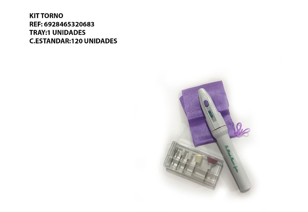 Kit torno para uñas sin pilas para manicura y pedicura