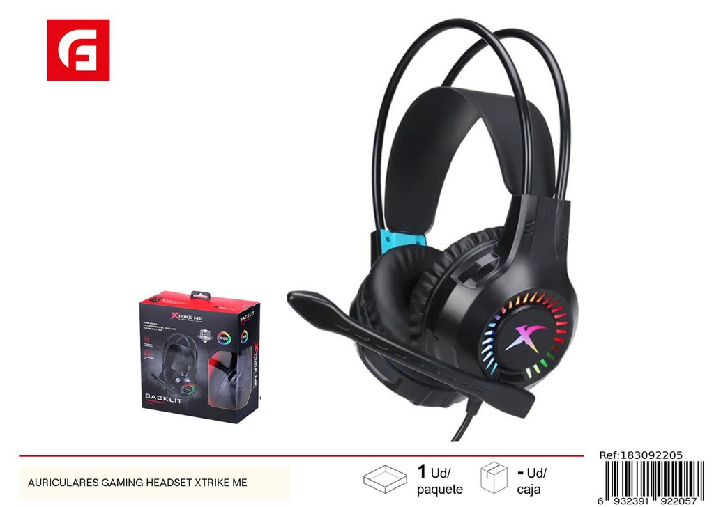 Auriculares gaming headset Xtrike Me para videojuegos