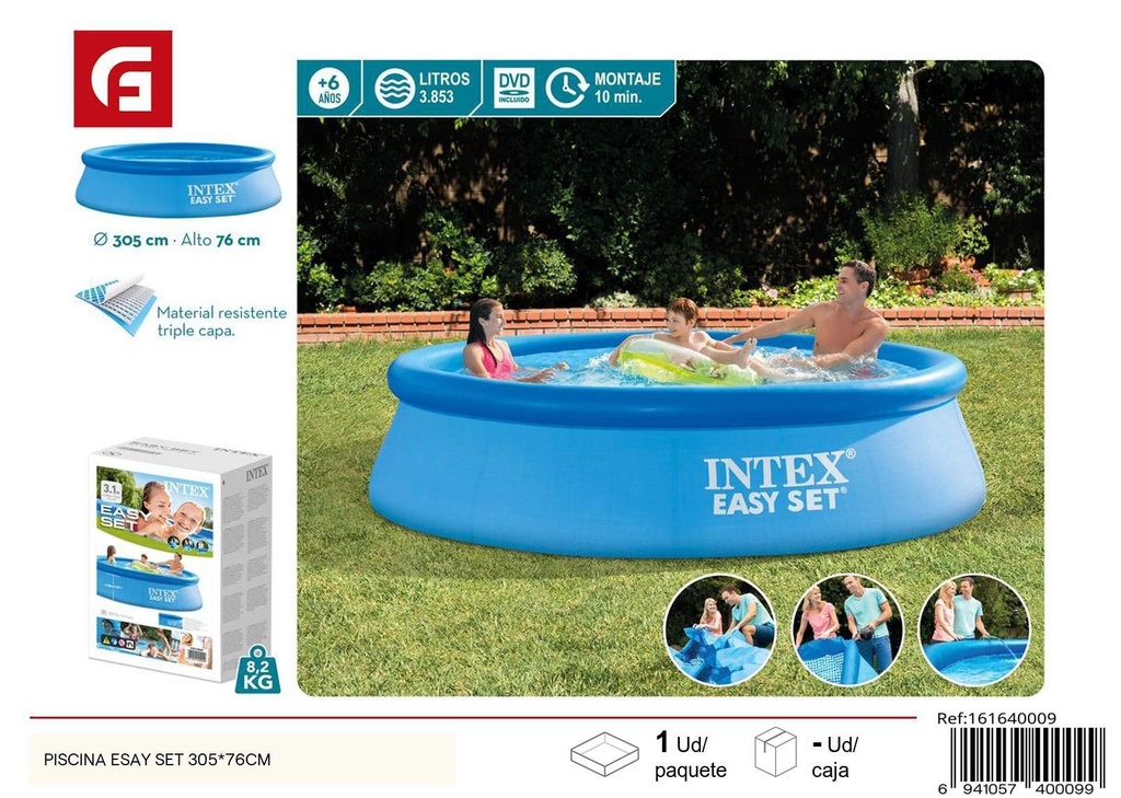 Piscina Easy Set 305x76cm para verano