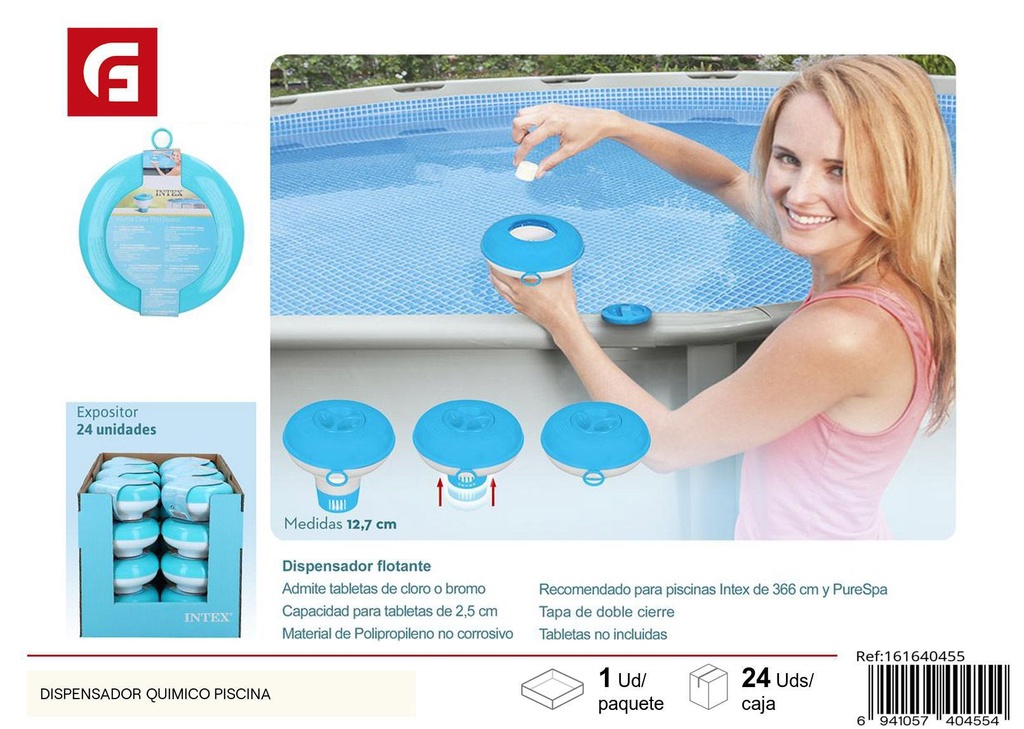 Dispensador químico para piscina