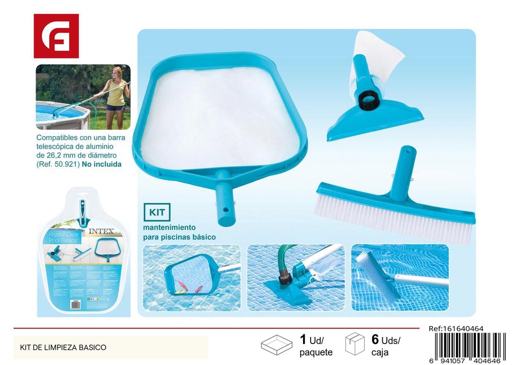 Kit de limpieza básico para piscina
