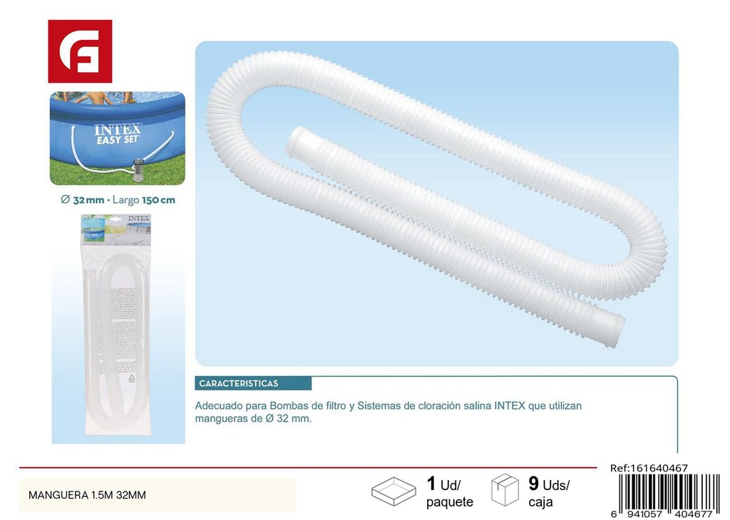 Manguera para piscina 1.5m 32mm para accesorios de piscina