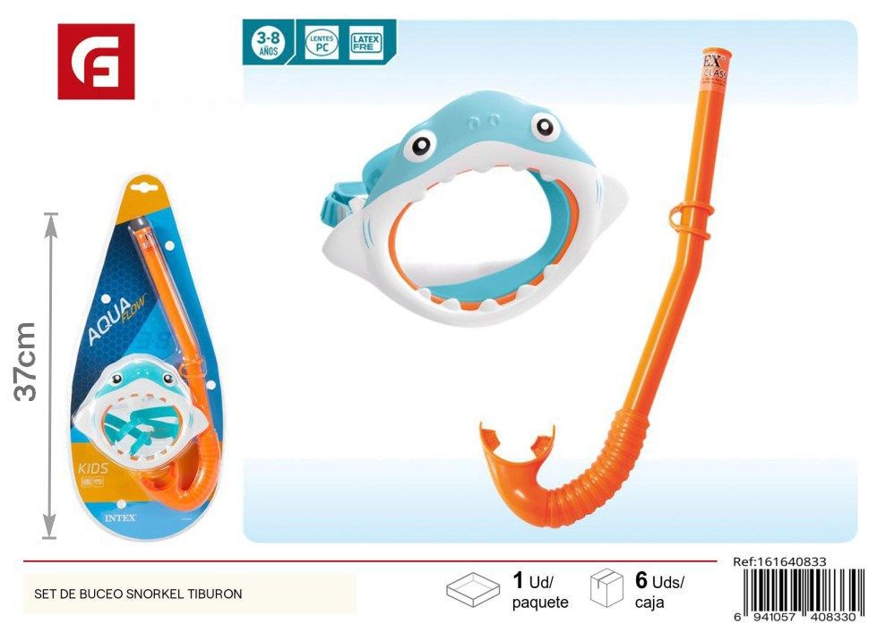Set de buceo Snorkel Tiburón