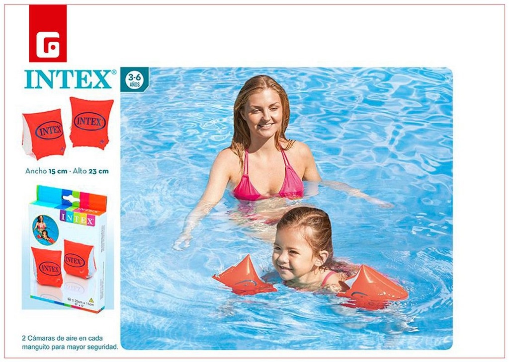 Manguitos inflables neon intex 23x15cm