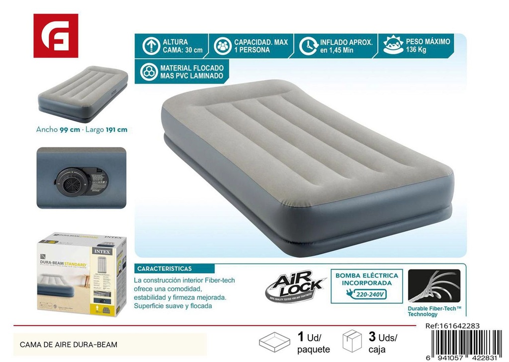 Cama de aire Dura-Beam para camping