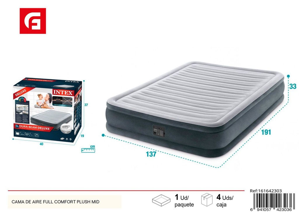 Cama de aire Full Comfort Plush Mid para camping