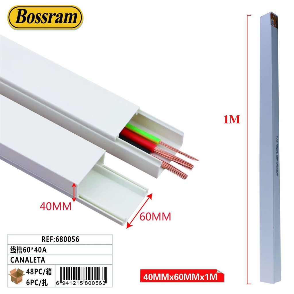 Canaletas para cables 60x40A