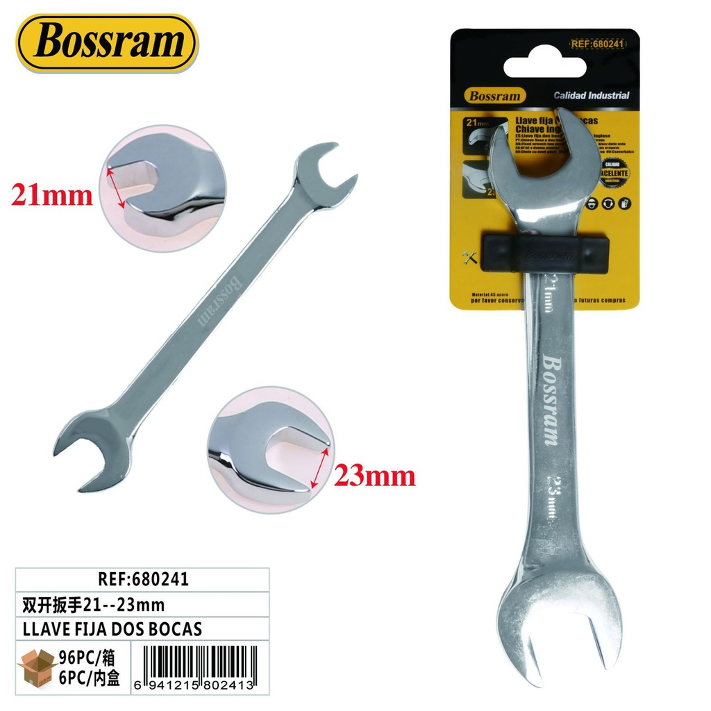 Llave fija dos bocas 21-23mm para herramientas