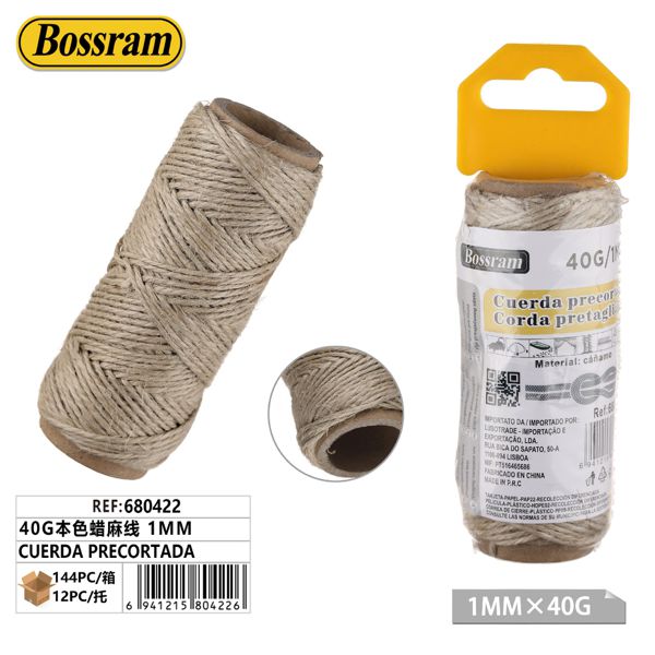 Cuerda precortada de yute 1mm 40g para bricolaje y manualidades