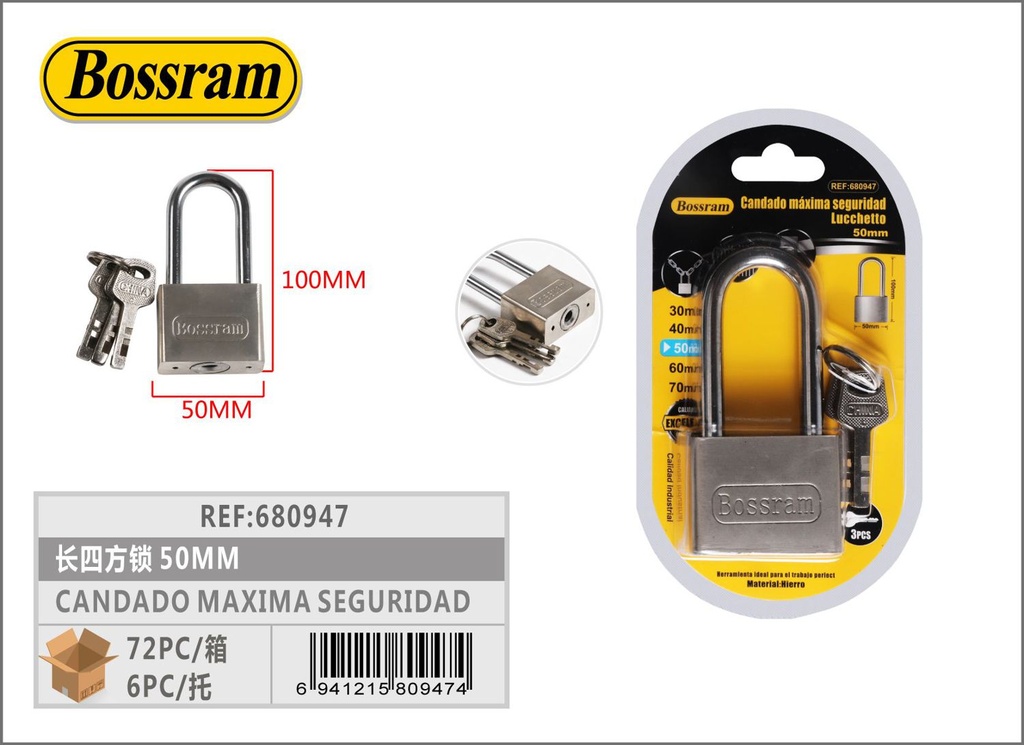 Candado de máxima seguridad 50mm