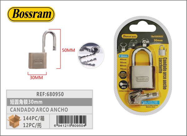 Candado arco ancho 30mm para seguridad