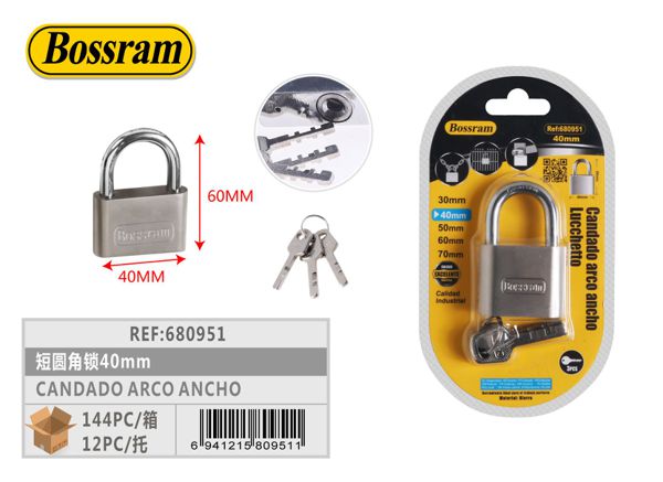 Candado de arco ancho 40mm para seguridad