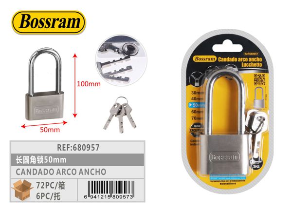 Candado arco ancho 50mm para seguridad del hogar