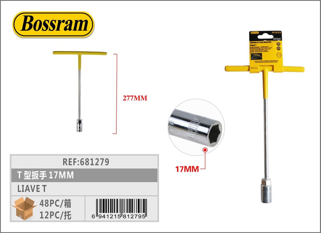 Llave T de 17mm