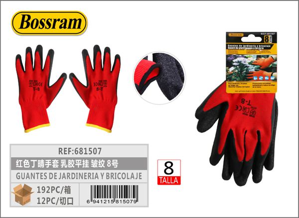 Guantes de jardinería y bricolaje rojos