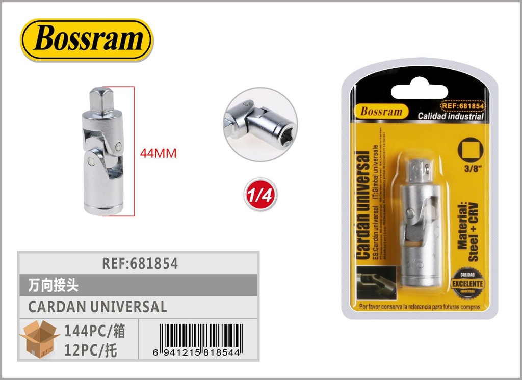 Cardan universal 3/8 para herramientas