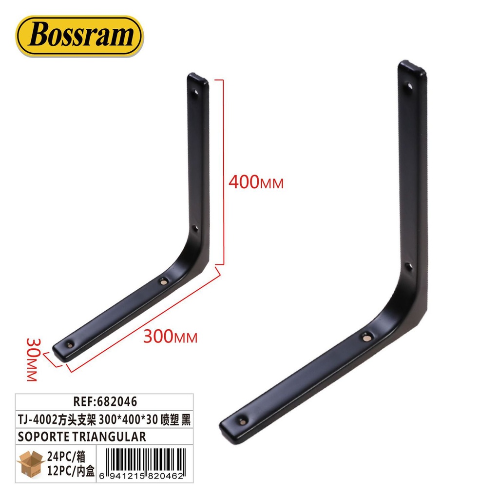 Soporte triangular 300x400x30mm